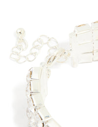 Silver Diamante Statement Bracelet - link has visual effect only