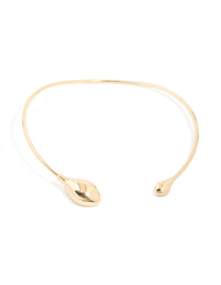 Gold Teardrop Torque Choker Necklace - link has visual effect only