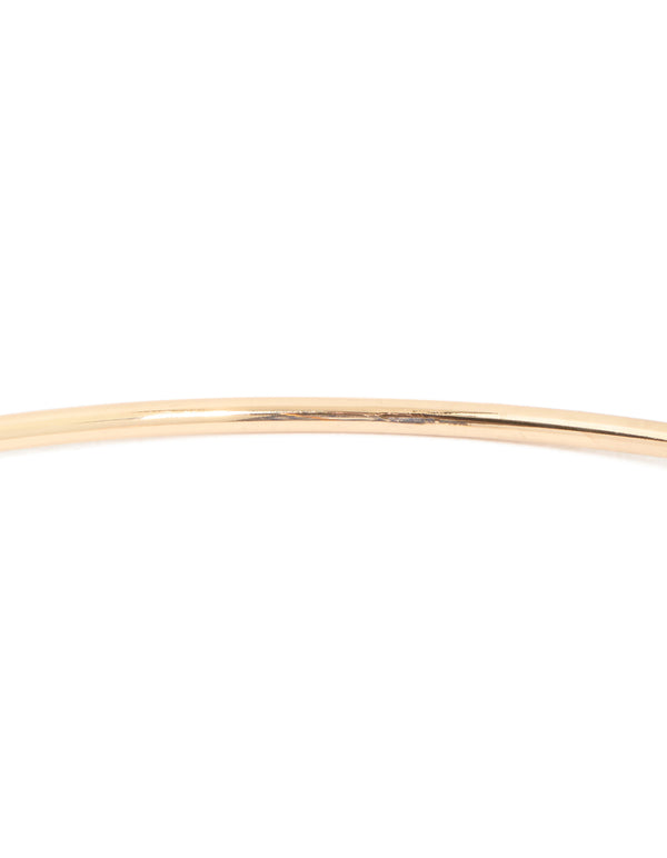 Gold Teardrop Torque Choker Necklace