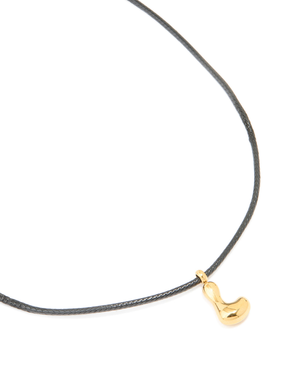 Waterproof Gold Plated Stainless Steel Large Bubble Letter L Cord Necklace