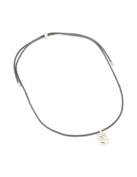 Waterproof Stainless Steel Large Bubble Letter S Cord Necklace - link has visual effect only