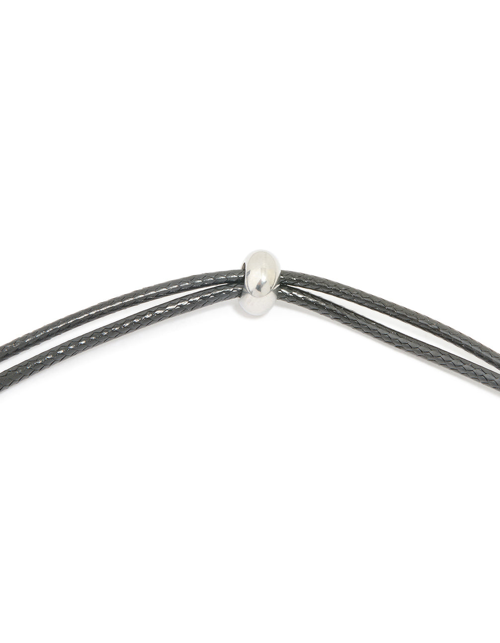Explore a waterproof stainless steel large bubble letter B cord necklace featuring initials pendant clasp detail view
