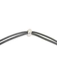 Waterproof Stainless Steel Large Bubble Letter B Cord Necklace - link has visual effect only