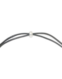 Waterproof Stainless Steel Large Bubble Letter A Cord Necklace - link has visual effect only