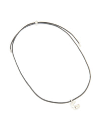 Waterproof Stainless Steel Large Bubble Letter C Cord Necklace - link has visual effect only