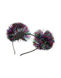 Multi Coloured Tinsel Fabric Headband - link has visual effect only