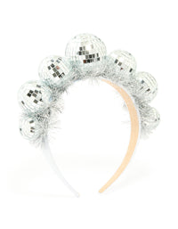 Silver Disco Ball Tinsel Headband - link has visual effect only