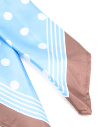 Blue & White Polka Dot Print Fabric Scarf - link has visual effect only