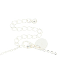 Silver Plated Dainty Cubic Zirconia & Freshwater Pearl Necklace - link has visual effect only