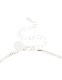 Silver Plated Pearl Twisted Chain Adjustable Toggle Necklace - link has visual effect only