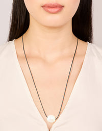 Gold Freshwater Pearl Cord Necklace - link has visual effect only