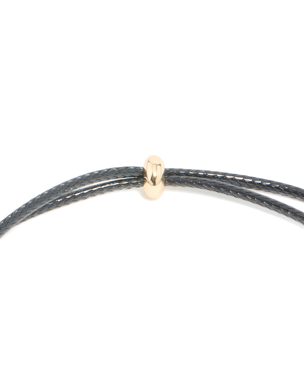 Black Acrylic Open Moltent Pendant Cord Necklace