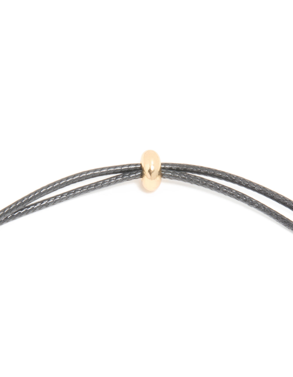 Waterproof Gold Plated Stainless Steel Dome Droplet Pendant Cord Necklace