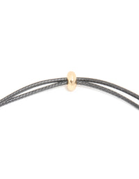 Waterproof Gold Plated Stainless Steel Dome Droplet Pendant Cord Necklace - link has visual effect only