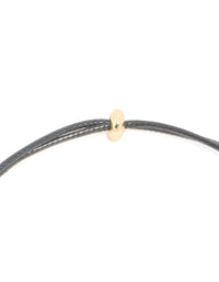 Waterproof Gold Plated Stainless Steel Molten Drop Pendant Cord Necklace - link has visual effect only