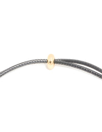 Waterproof Gold Plated Stainless Steel Pebble Pendant Cord Necklace - link has visual effect only