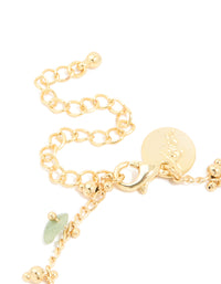 Gold Plated Semi Precious Stones Bracelet - link has visual effect only