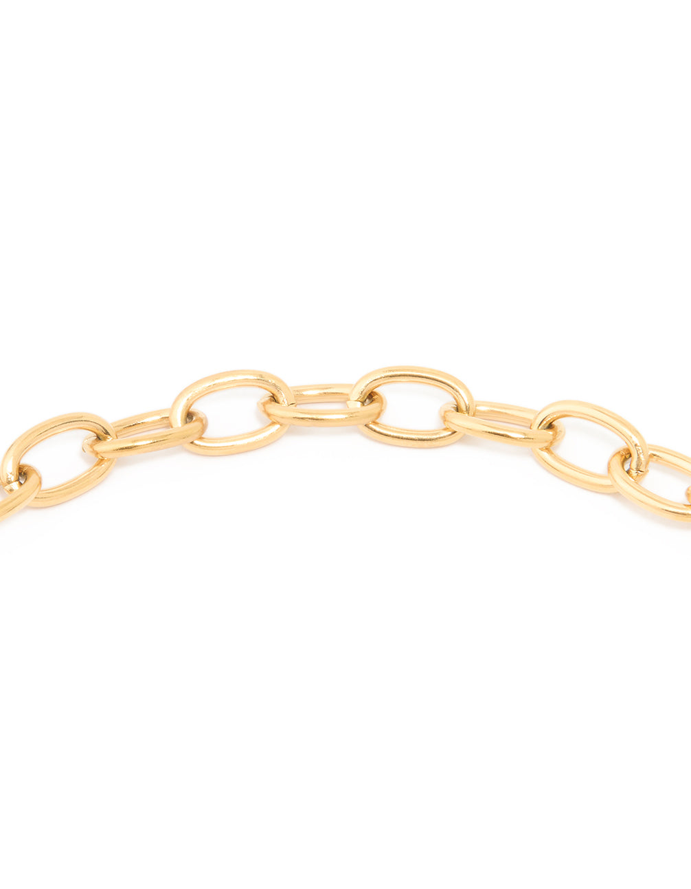 Waterproof Gold Plated Stainless Steel Heart Clasp Chain Necklace