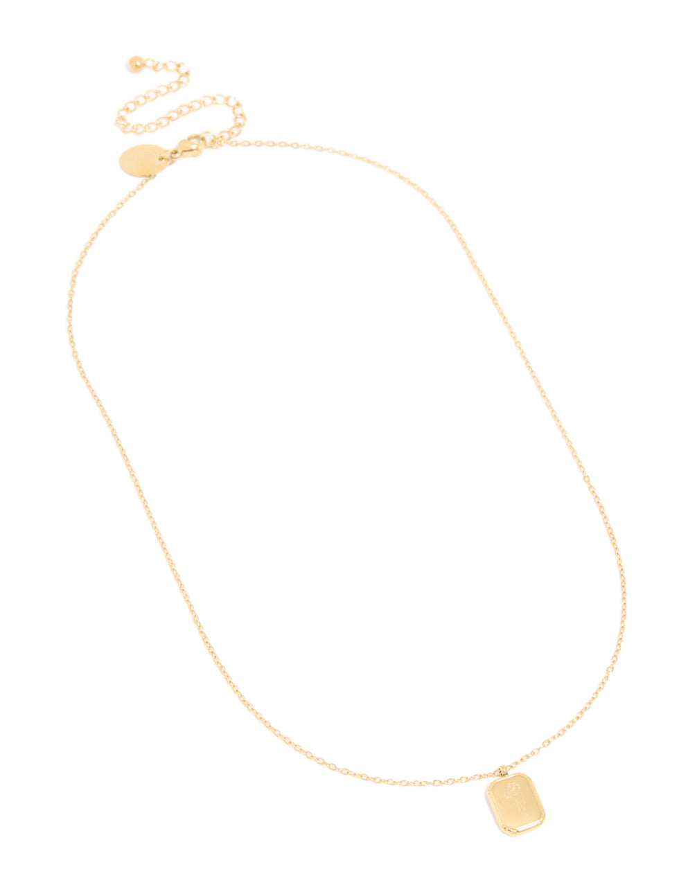 Elegant waterproof gold plated stainless steel floral detail dainty February birth flower violet necklace front view