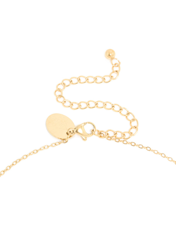 Waterproof Gold Plated Stainless Steel Flower April Daisy Necklace
