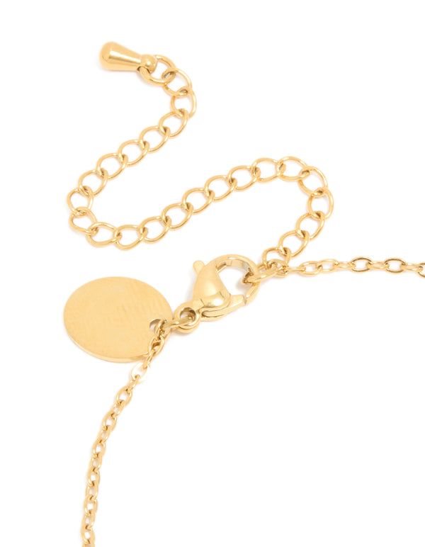 Waterproof Gold Plated Stainless Steel April Cubic Zirconia Birthstone Bracelet