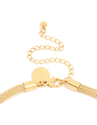 Waterproof Gold Plated Stainless Steel Mesh Tube Necklace - link has visual effect only