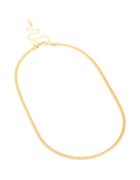 Waterproof Gold Plated Stainless Steel Flat Chain Necklace - link has visual effect only