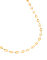 Waterproof Gold Plated Stainless Steel Marina Chain Necklace - link has visual effect only