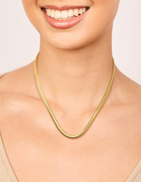 Waterproof Gold Plated Stainless Steel Thick Snake Chain Necklace - link has visual effect only