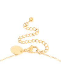 Waterproof Gold Plated Stainless Steel Looped Pendant Necklace - link has visual effect only
