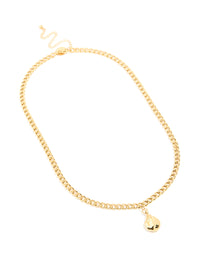 Waterproof Gold Plated Stainless Steel Organic Pendant Necklace - link has visual effect only