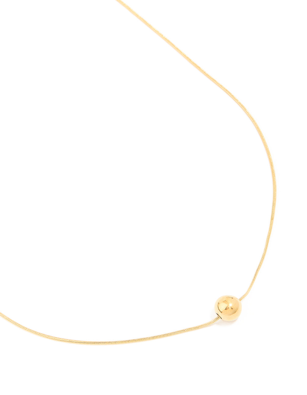 Waterproof Gold Plated Stainless Steel Threaded Ball Necklace