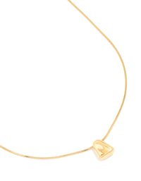 Waterproof Gold Plated Stainless Steel Organic Nugget Pendant Necklace - link has visual effect only