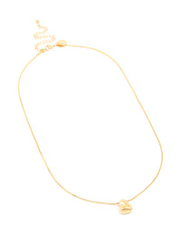 Waterproof Gold Plated Stainless Steel Organic Nugget Pendant Necklace - link has visual effect only