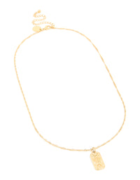 Waterproof Gold Plated Stainless Steel Evil Eye Tab Necklace - link has visual effect only