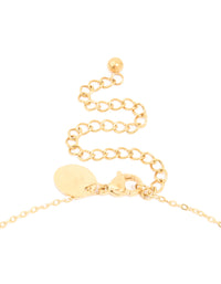 Waterproof Gold Plated Stainless Steel Micro Hearts Necklace - link has visual effect only