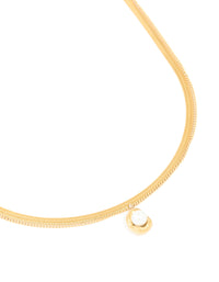 Waterproof Gold Plated Stainless Steel Pearl & Snake Chain Layered Necklace - link has visual effect only