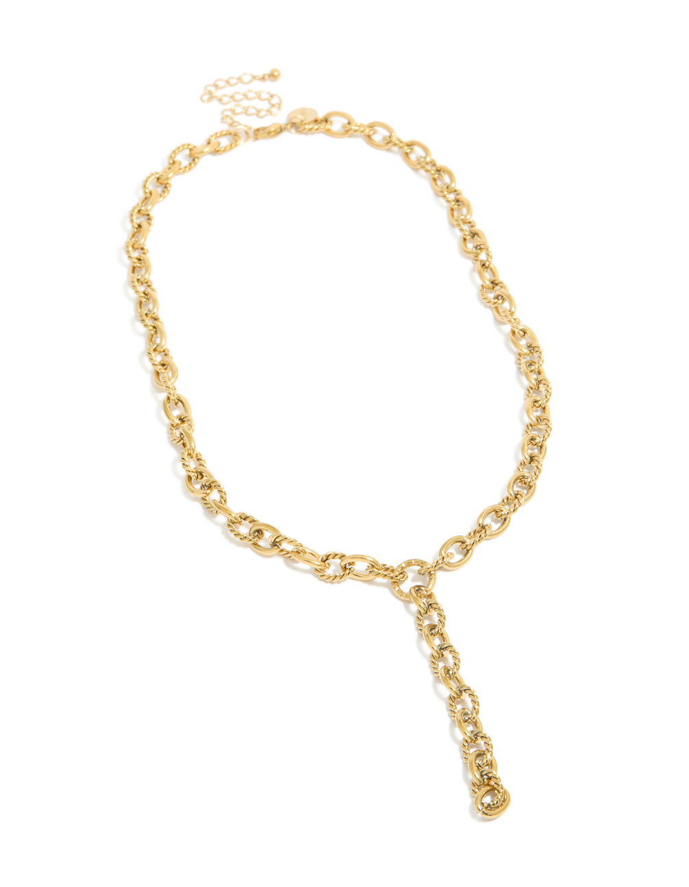 Waterproof Gold Plated Stainless Steel Chunky Chain Y-Necklace
