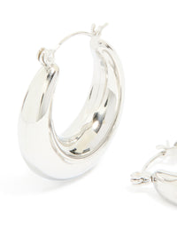 Waterproof Stainless Steel Small Chunky Huggie Earrings - link has visual effect only