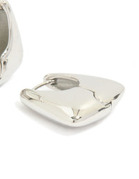 Waterproof Stainless Steel Trapezium Hinge Hoop Earrings - link has visual effect only