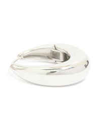 Waterproof Stainless Steel Oval Hinged Hoop Earrings - link has visual effect only