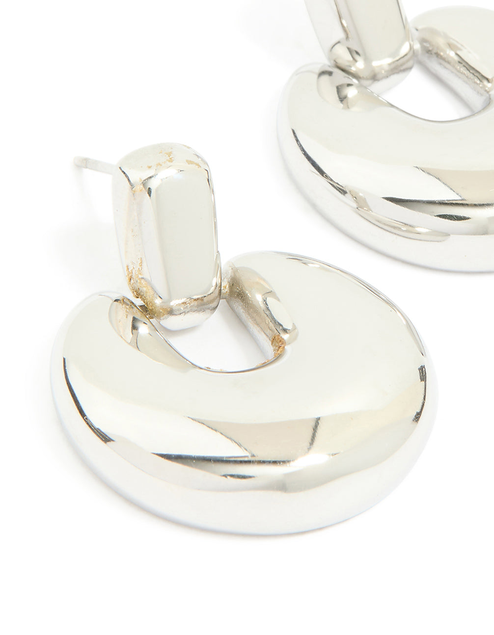 Waterproof Stainless Steel Round Doorknocker Earrings