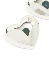 Waterproof Stainless Steel Puffy Heart Stud Earrings - link has visual effect only