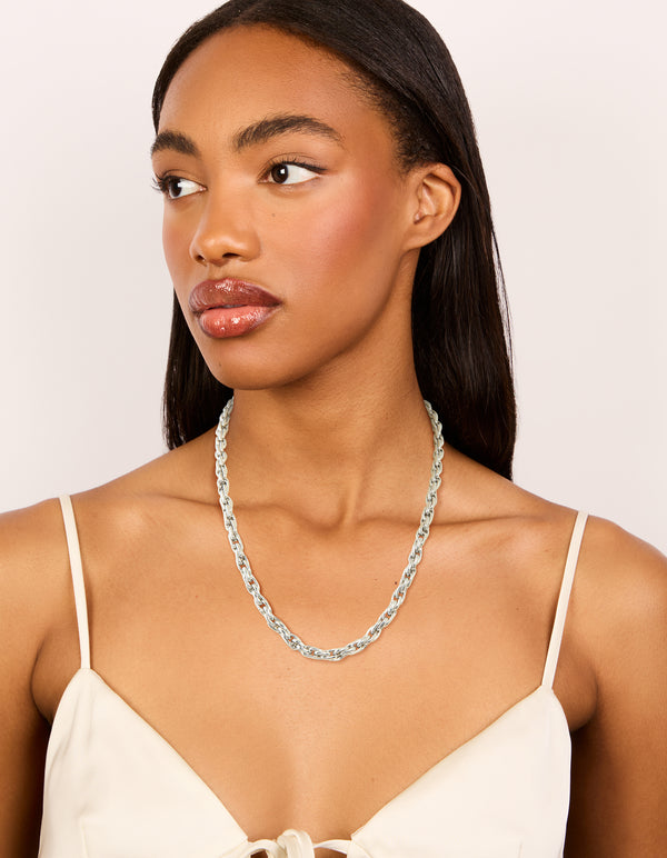 Waterproof Stainless Steel Chunky Chain Necklace