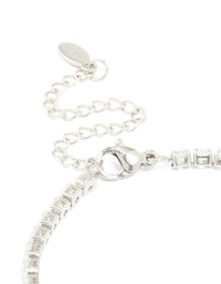Waterproof Stainless Steel Cubic Zirconia Tennis Bracelet - link has visual effect only