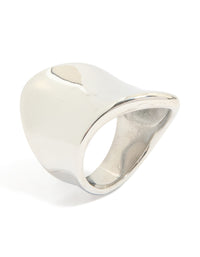 Waterproof Stainless Steel Organic Smooth Ring - link has visual effect only