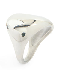 Waterproof Stainless Steel Smooth Pebble Ring - link has visual effect only
