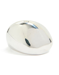 Waterproof Stainless Steel Smooth Pebble Ring - link has visual effect only