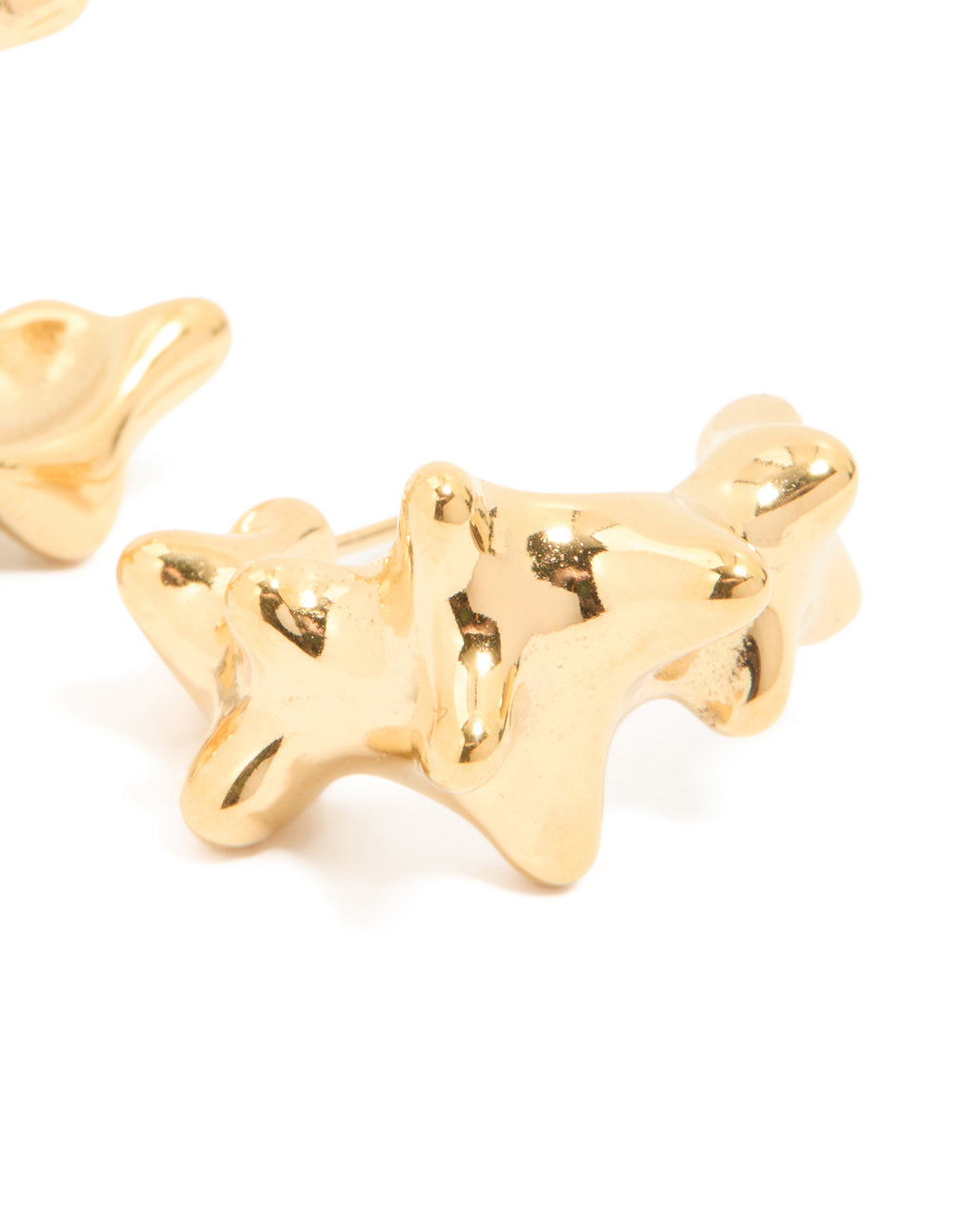 Waterproof Gold Plated Stainless Steel Sea Urchin Hoop Earrings