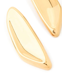 Waterproof Gold Plated Stainless Steel Shield Stud Earrings - link has visual effect only